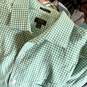 Gorgeous, green gingham J CREW summer shirt!